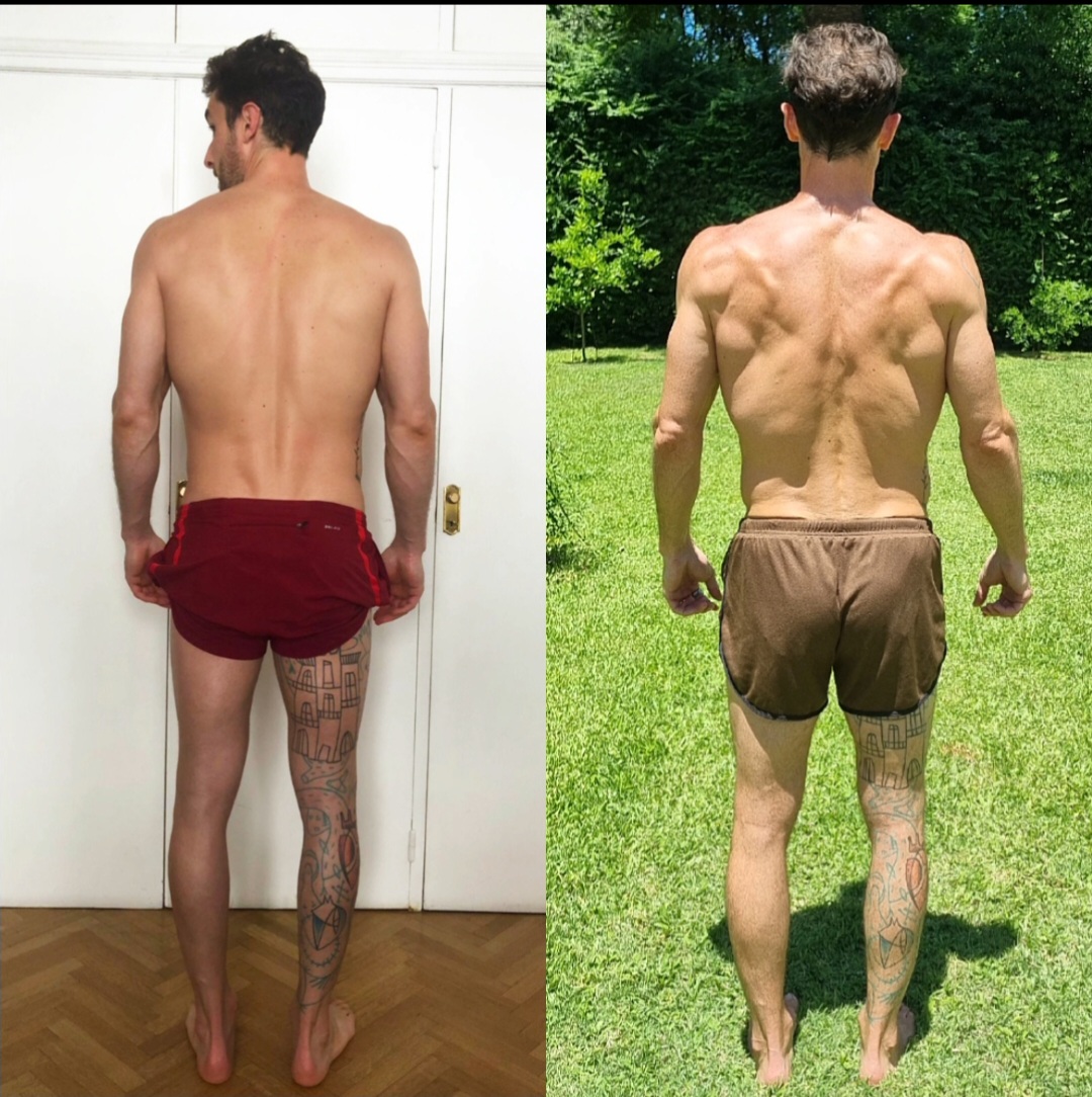 Francisco back body composition and posture progress