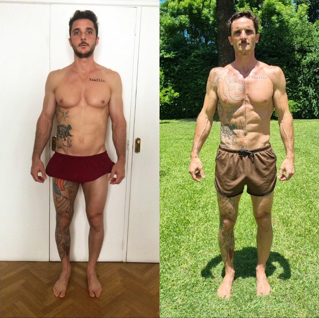 Francisco front body composition and posture progress