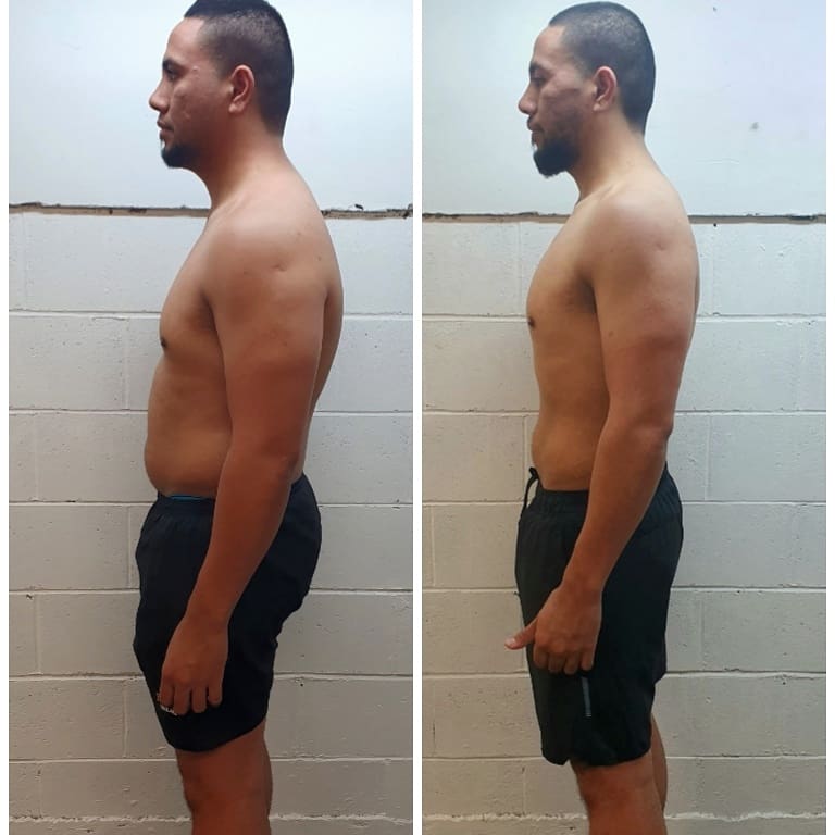 Lio side posture and body composition progress